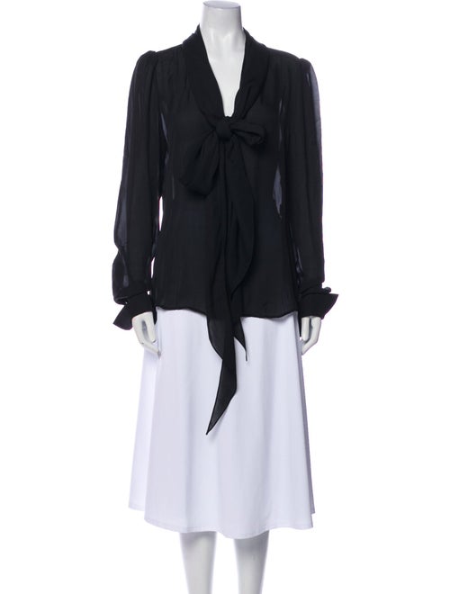 Barbara Bui Silk V-Neck Blouse