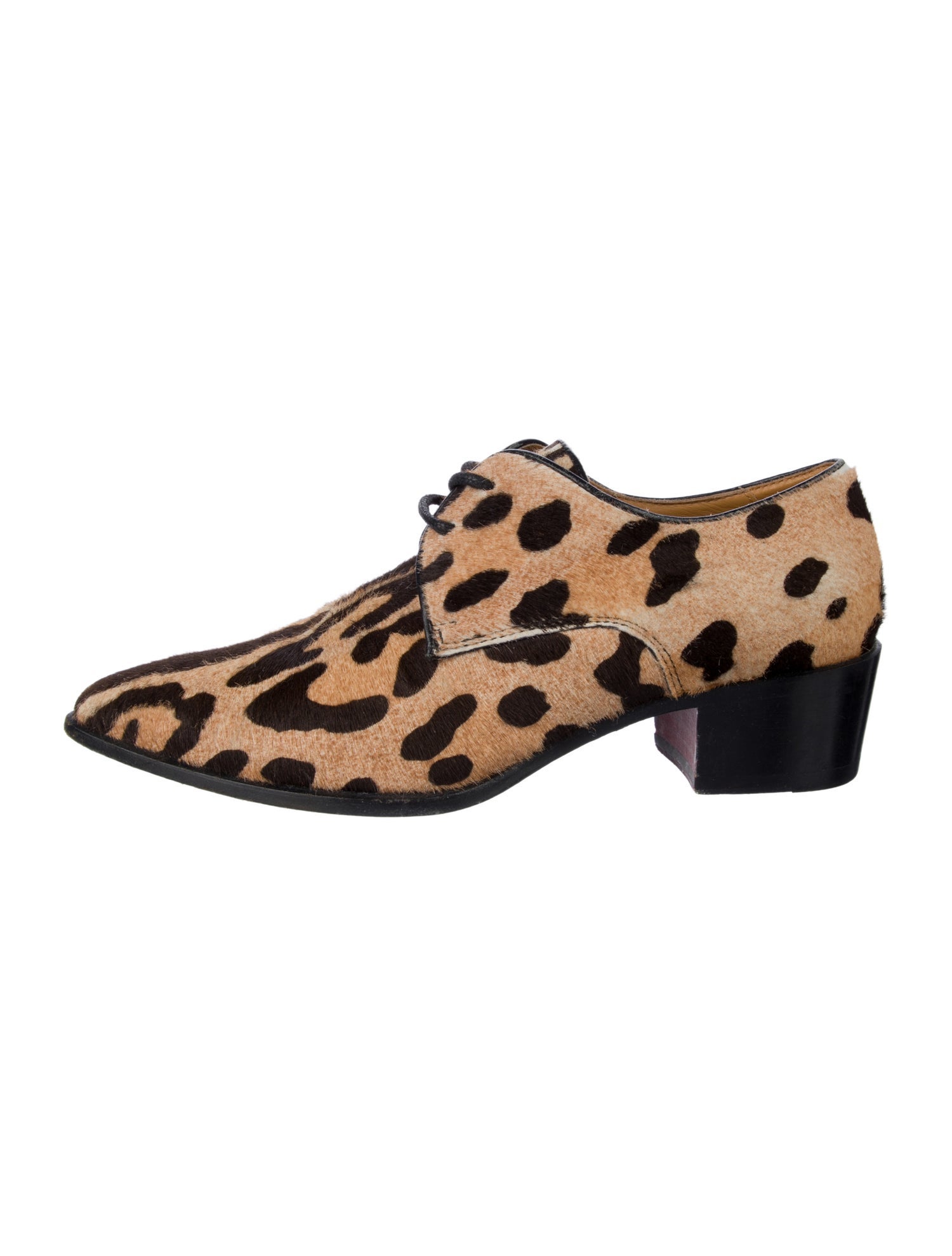 Barbara Bui Ponyhair Animal Print Oxfords