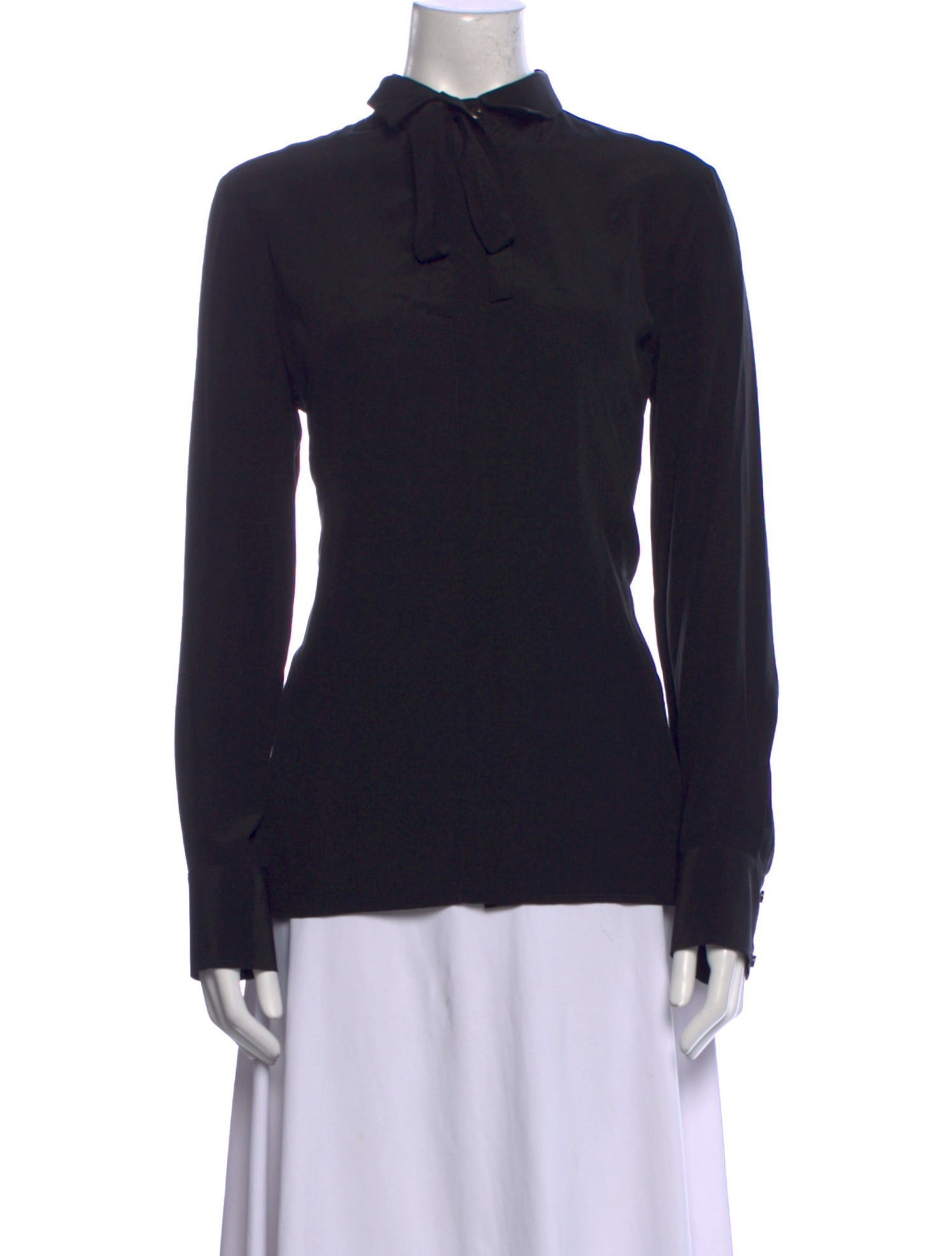 Barbara Bui Silk Mock Neck Sweatshirt
