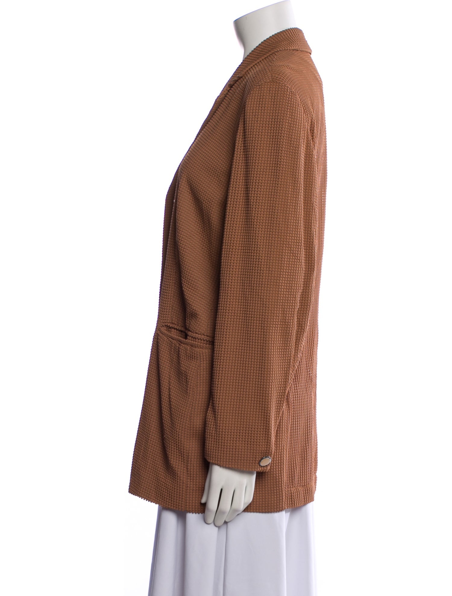 Barbara Bui Wool Plaid Print Blazer