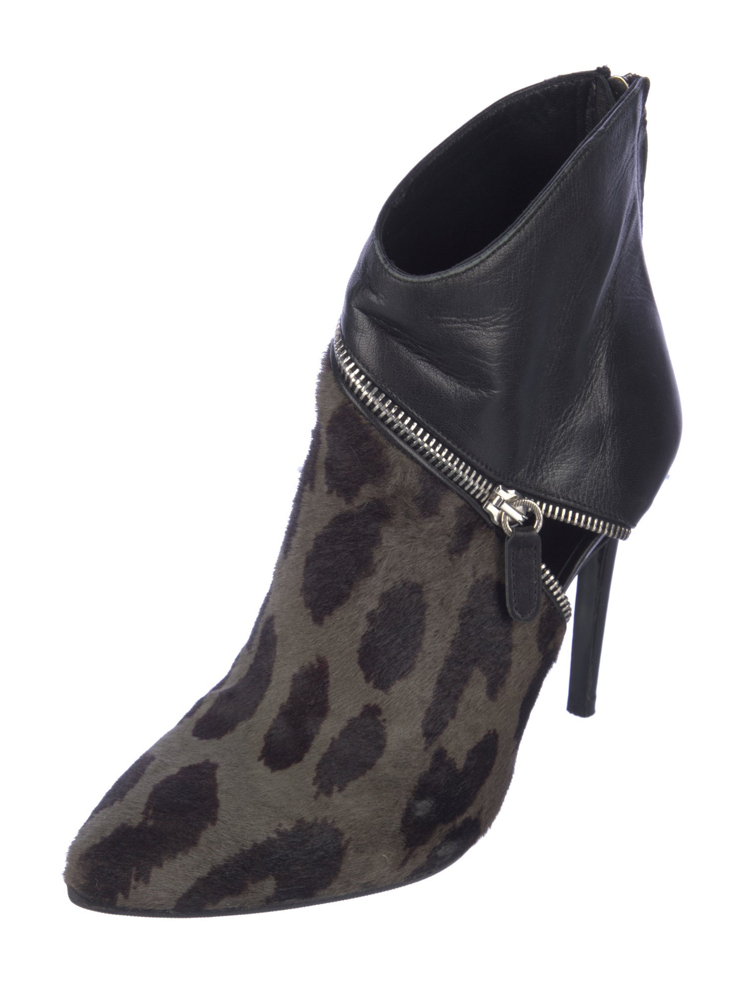 Barbara Bui Ponyhair Animal Print Boots
