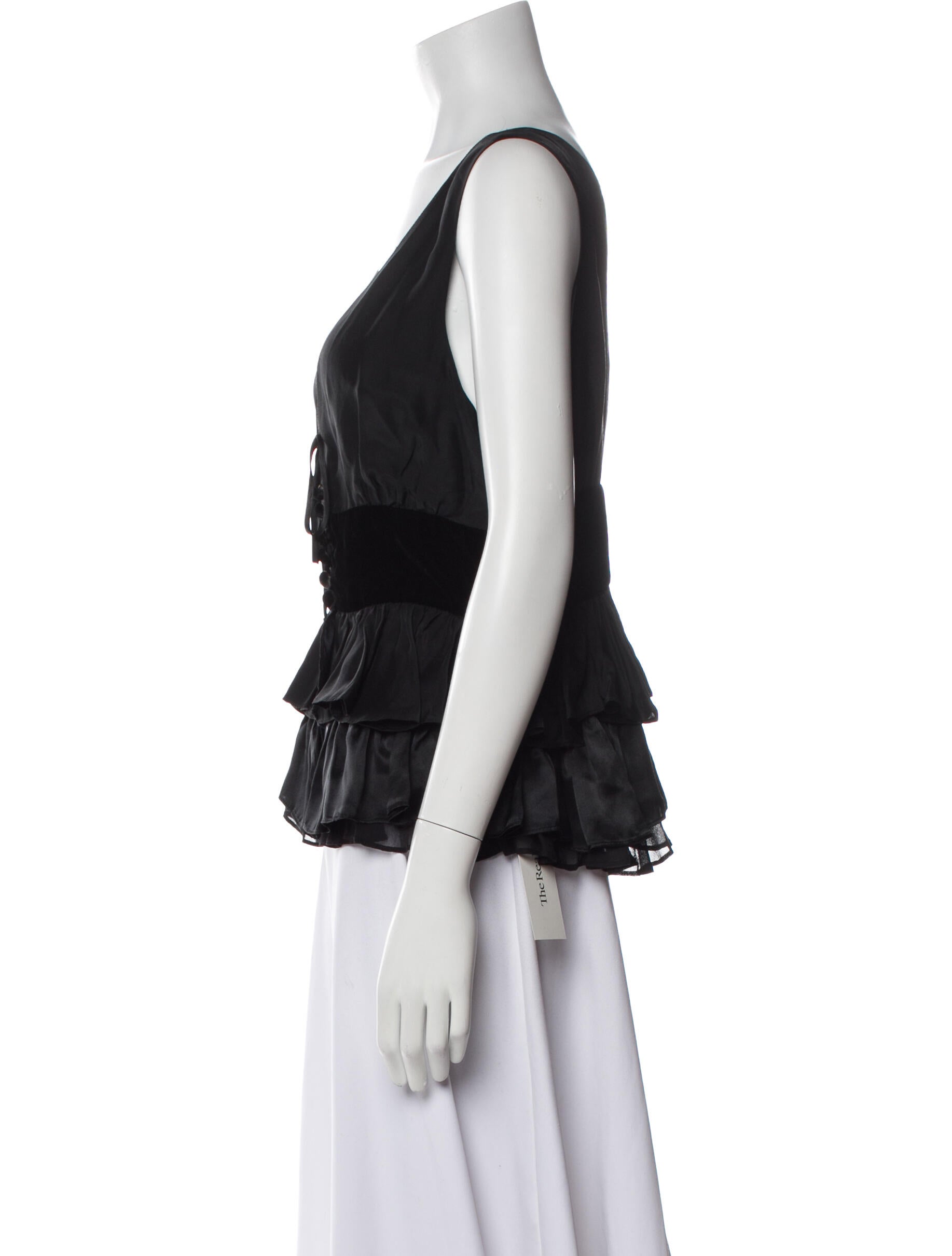 Barbara Bui Silk V-Neck Blouse