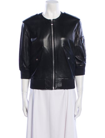 Barbara Bui Lambskin Bomber Jacket