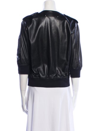 Barbara Bui Lambskin Bomber Jacket