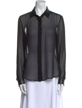 Barbara Bui Long Sleeve Button-Up Top
