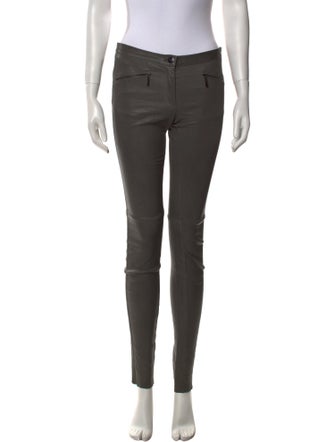 Barbara Bui Lamb Leather Skinny Leg Pants