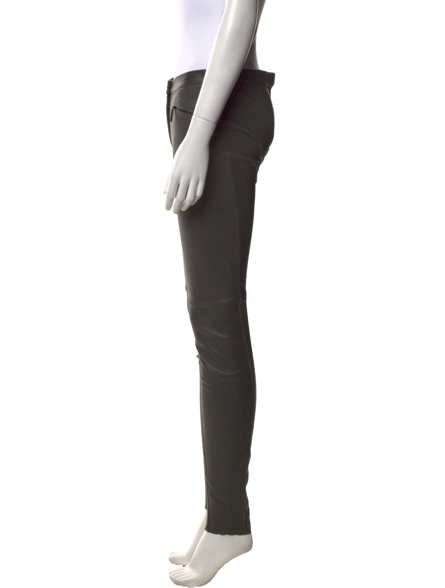 Barbara Bui Lamb Leather Skinny Leg Pants