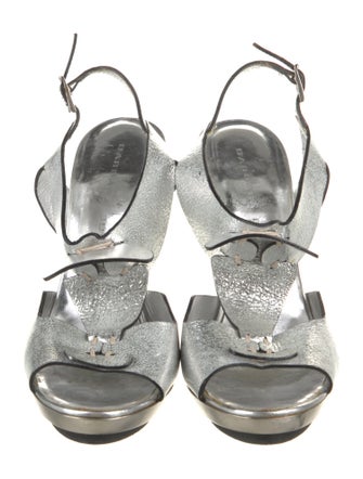 Barbara Bui Leather Slingback Sandals