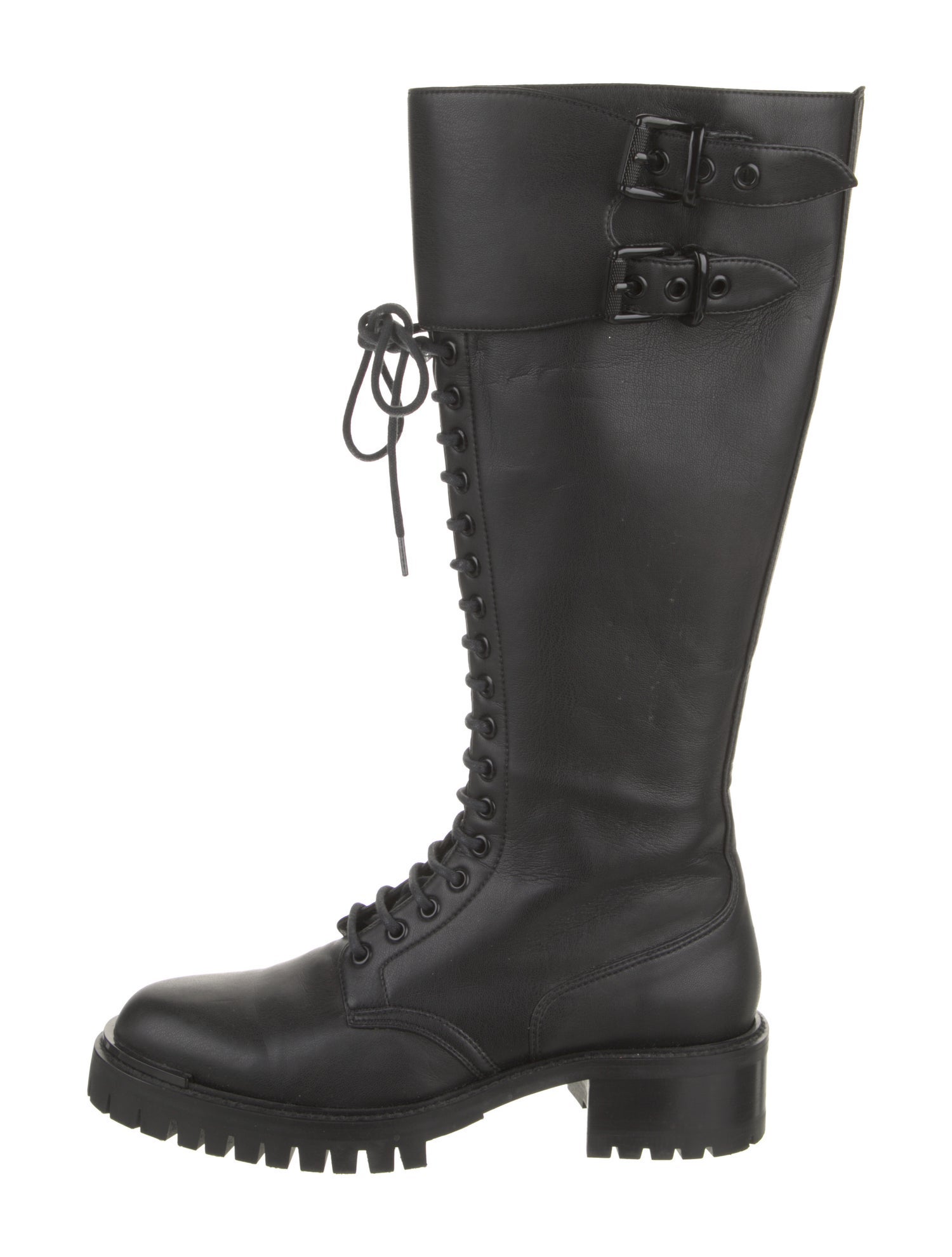 Barbara Bui Leather Combat Boots