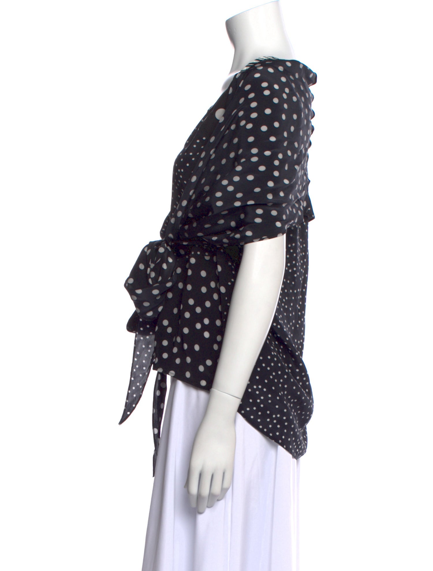 Barbara Bui Silk Polka Dot Print Top