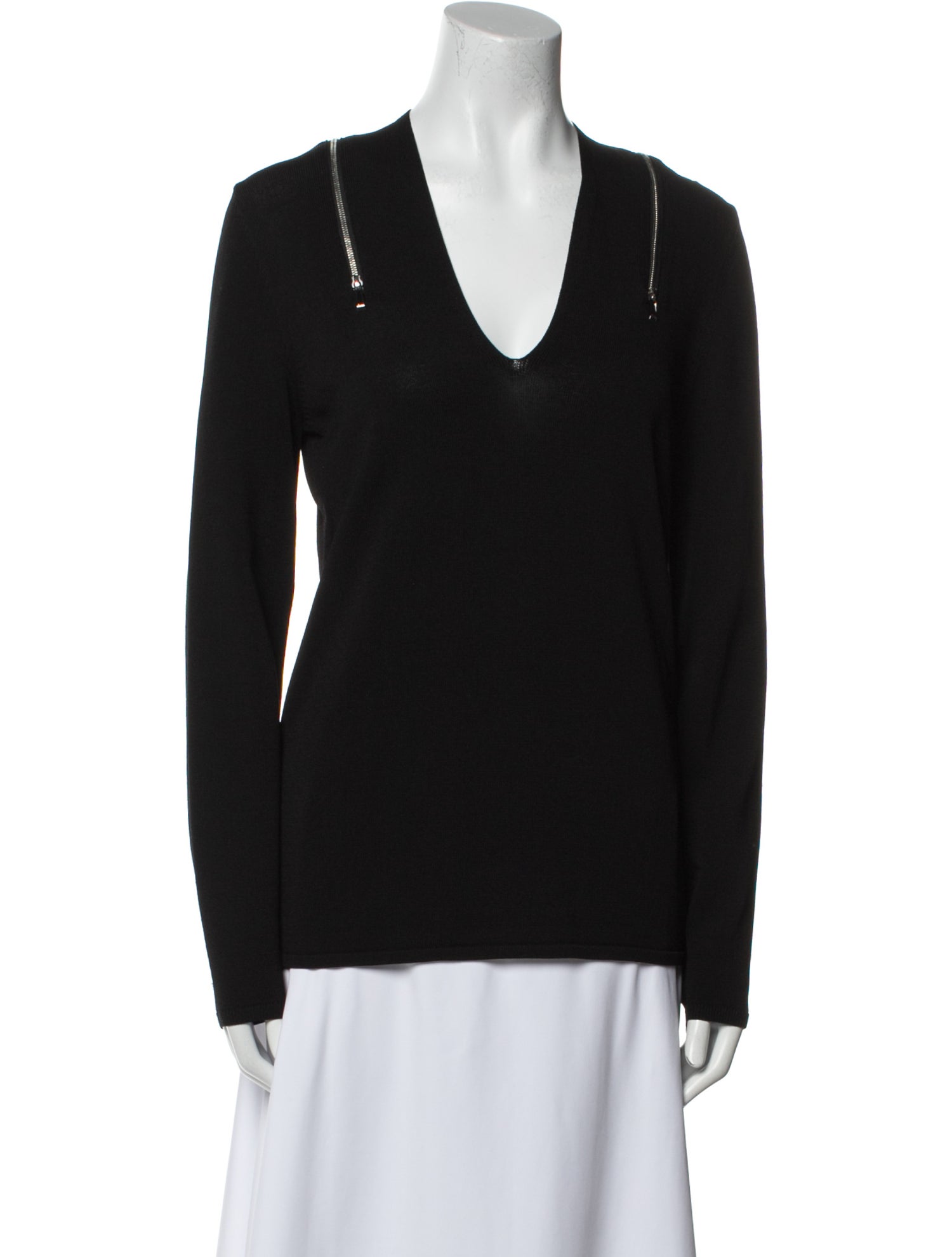 Barbara Bui V-Neck Long Sleeve Top