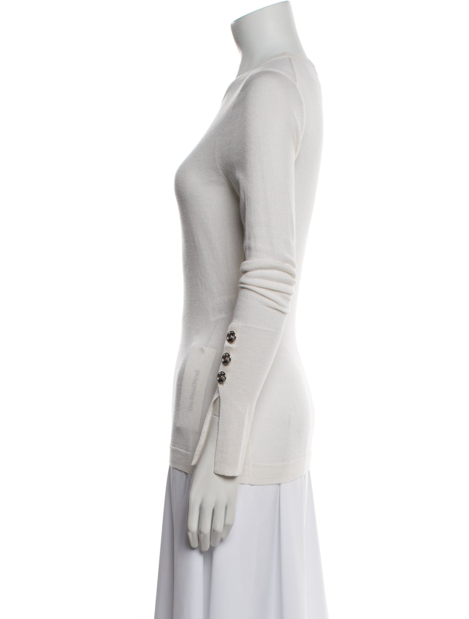 Barbara Bui Merino Wool Scoop Neck Sweater
