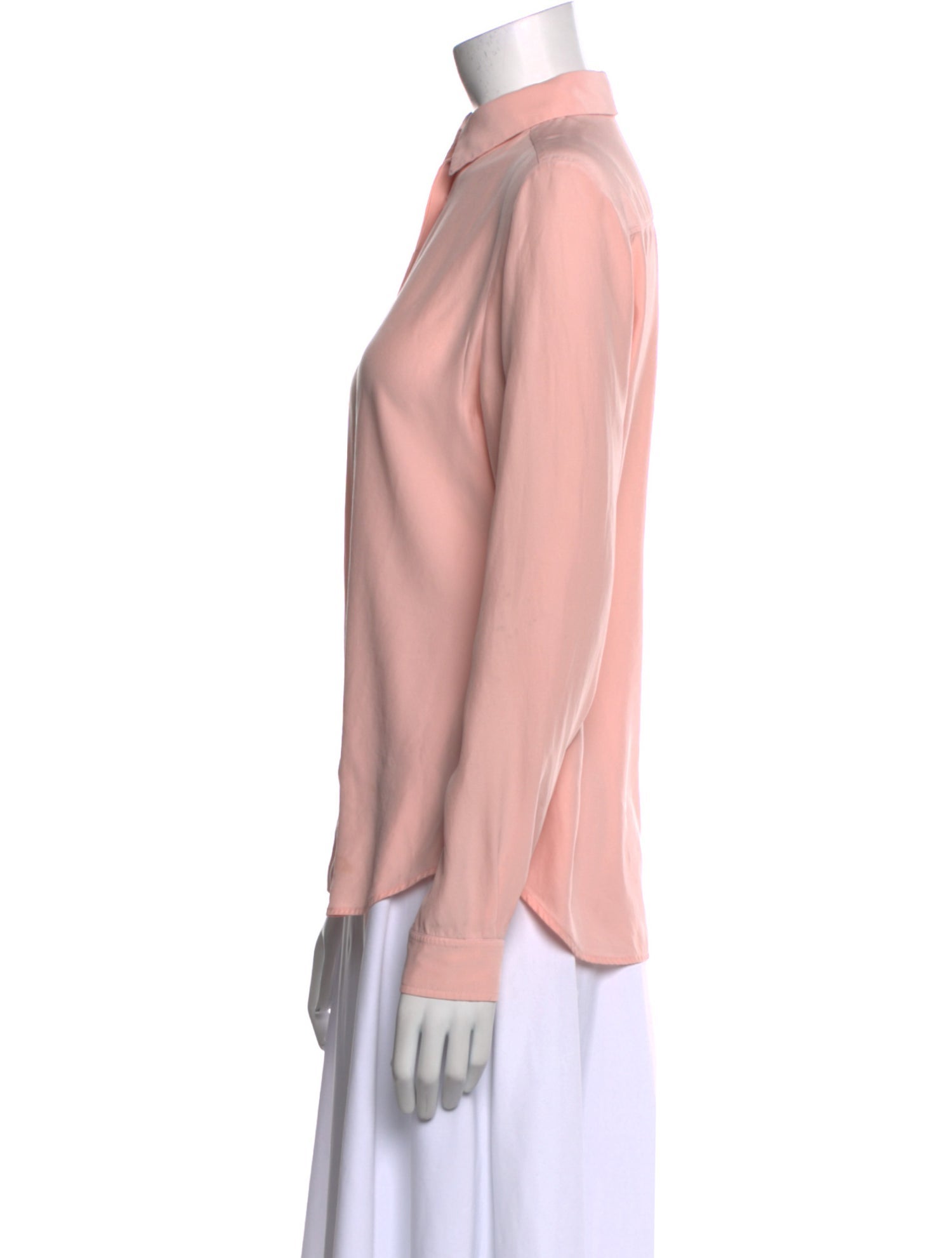 Barbara Bui Silk Long Sleeve Button-Up Top