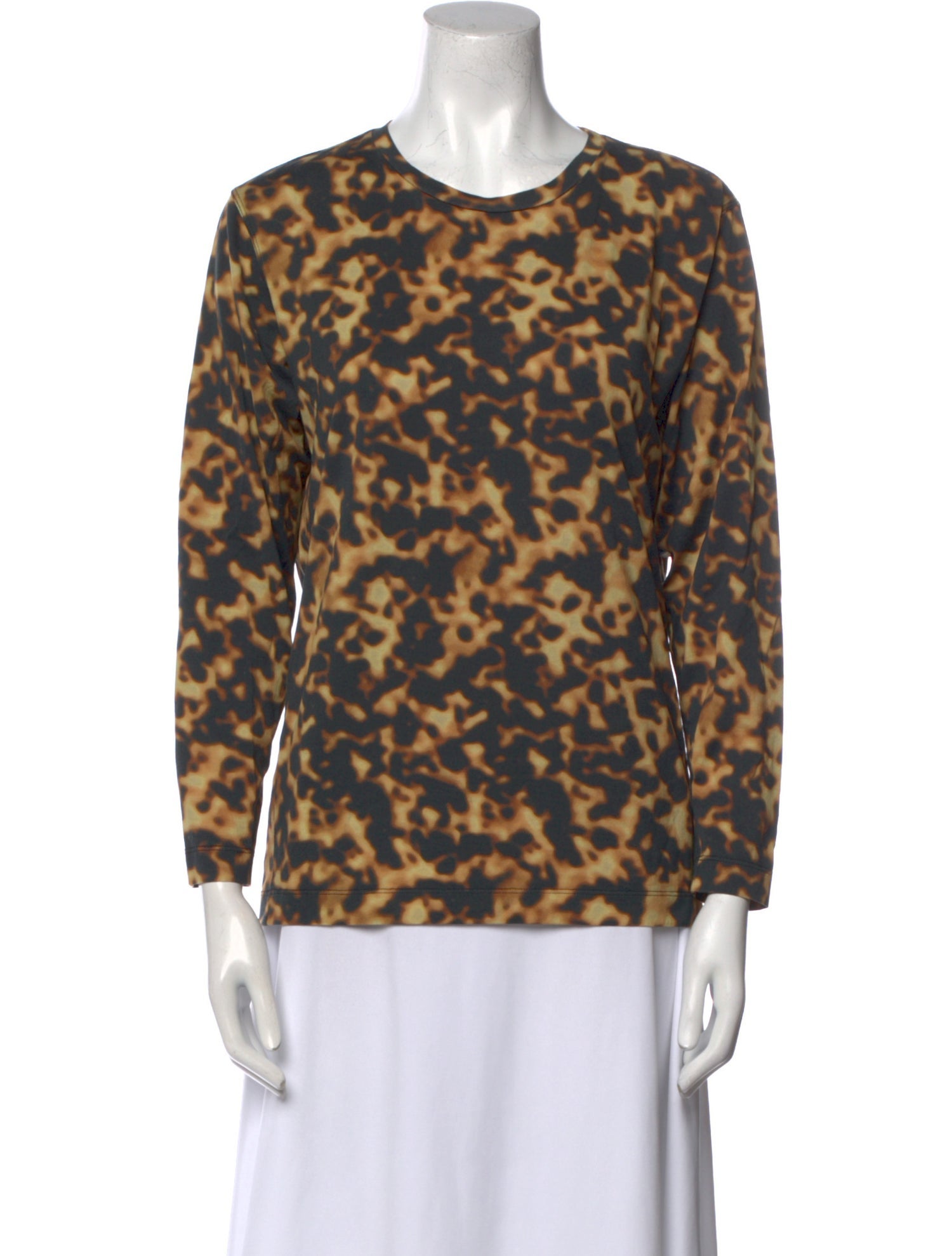 Barbara Bui Animal Print Crew Neck Blouse