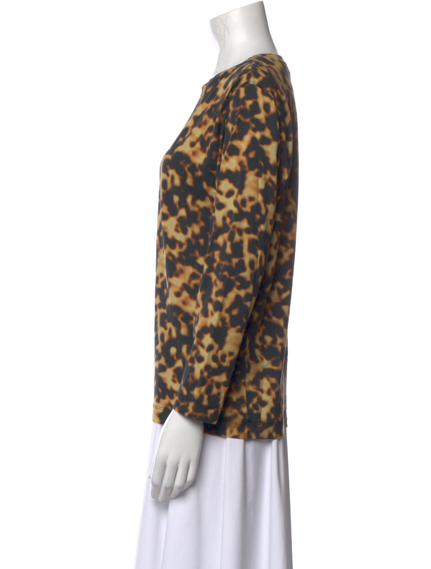 Barbara Bui Animal Print Crew Neck Blouse