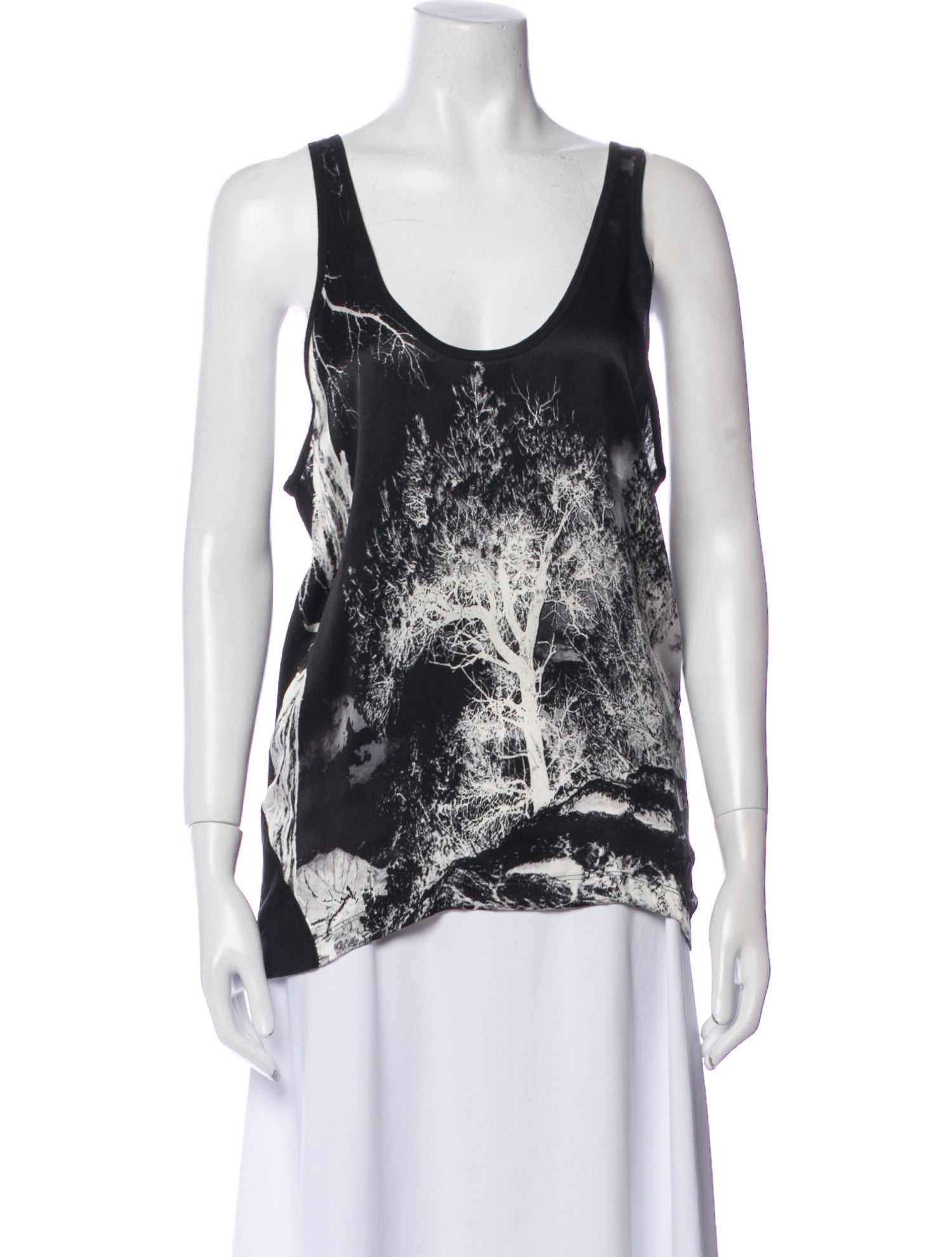 Barbara Bui Printed Scoop Neck Top