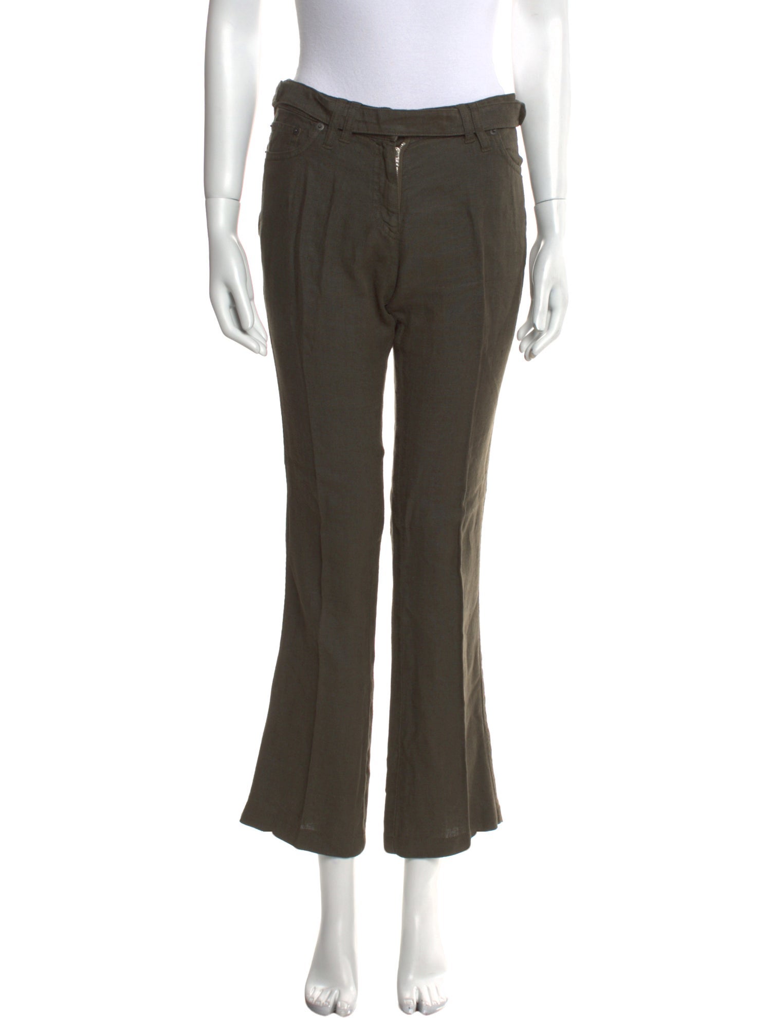 Barbara Bui Linen Straight Leg Pants
