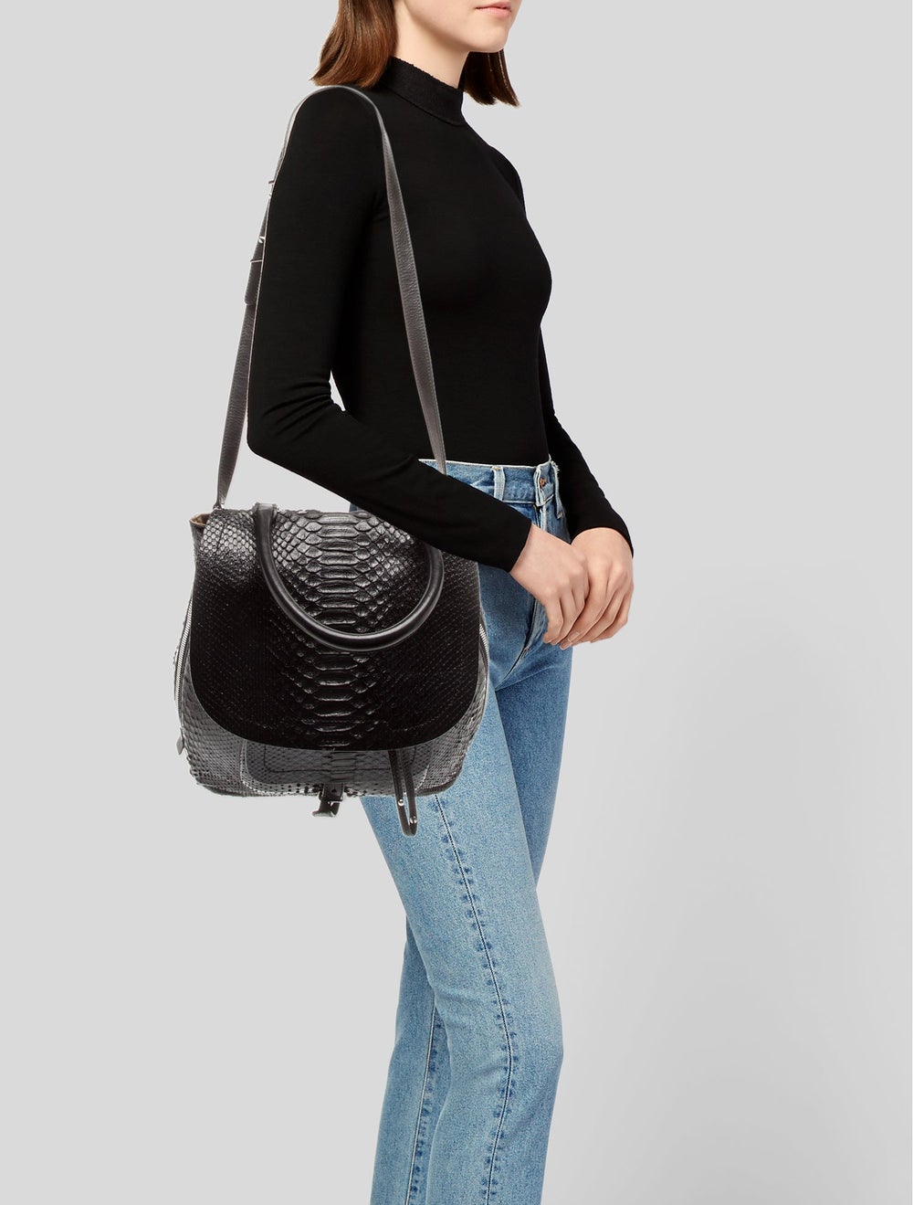 Barbara Bui Python Top Handle Bag - image 2