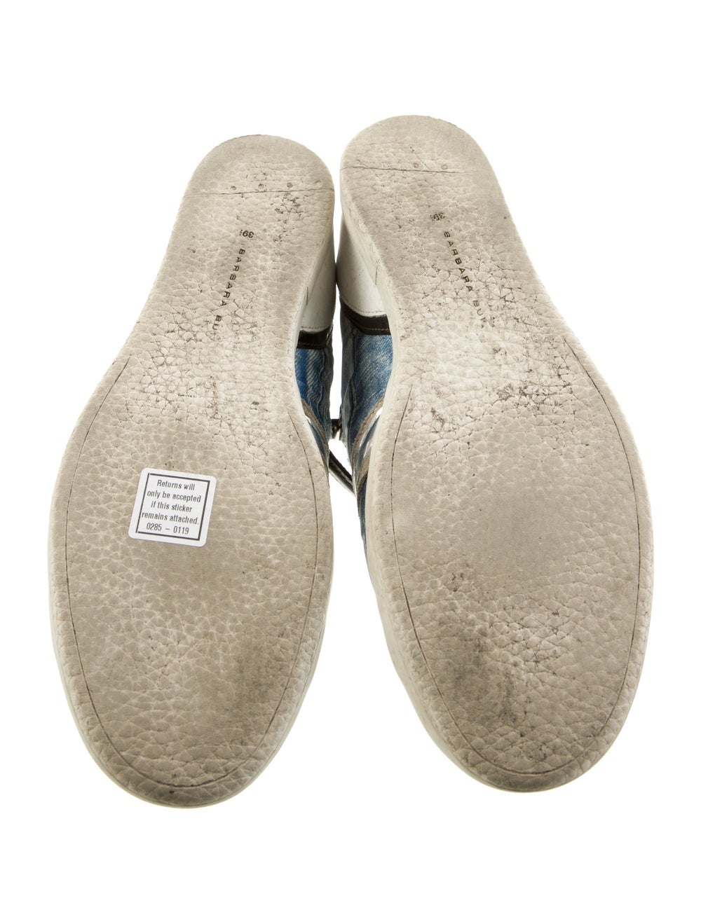 Barbara Bui Denim Colorblock Pattern Sneakers - image 5