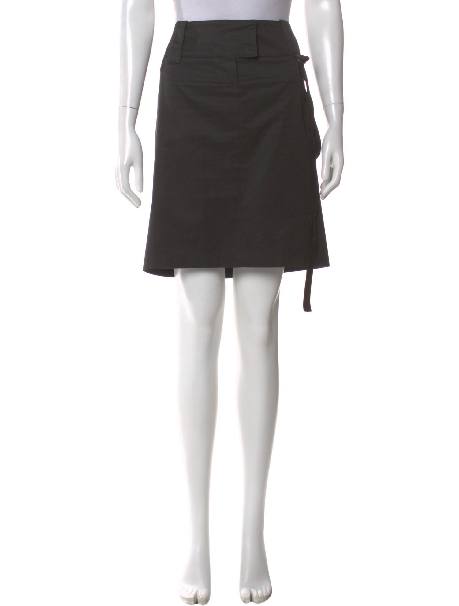 Barbara Bui Leather Trim Embellishment Knee-Length Skirt