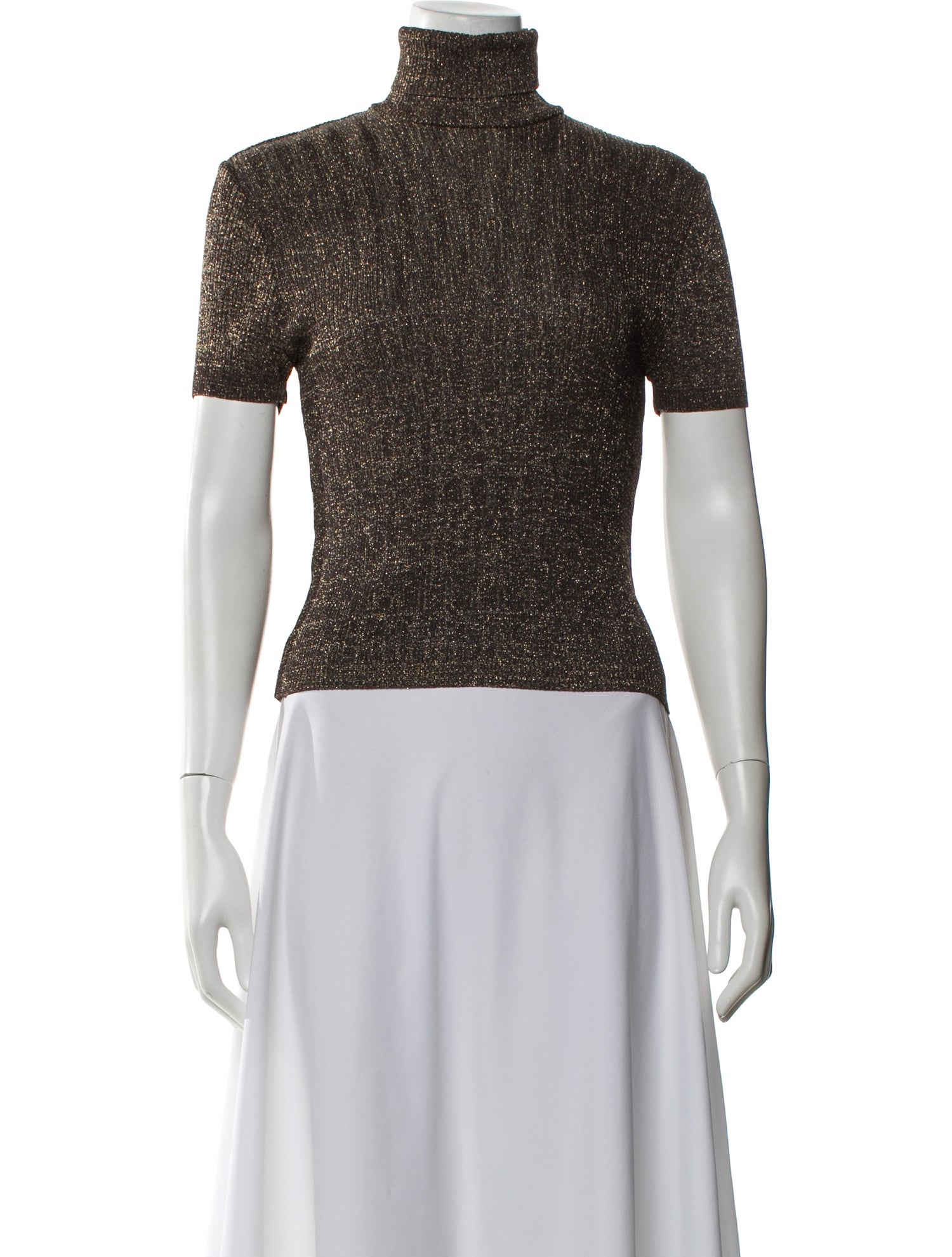 Barbara Bui Turtleneck Short Sleeve Top