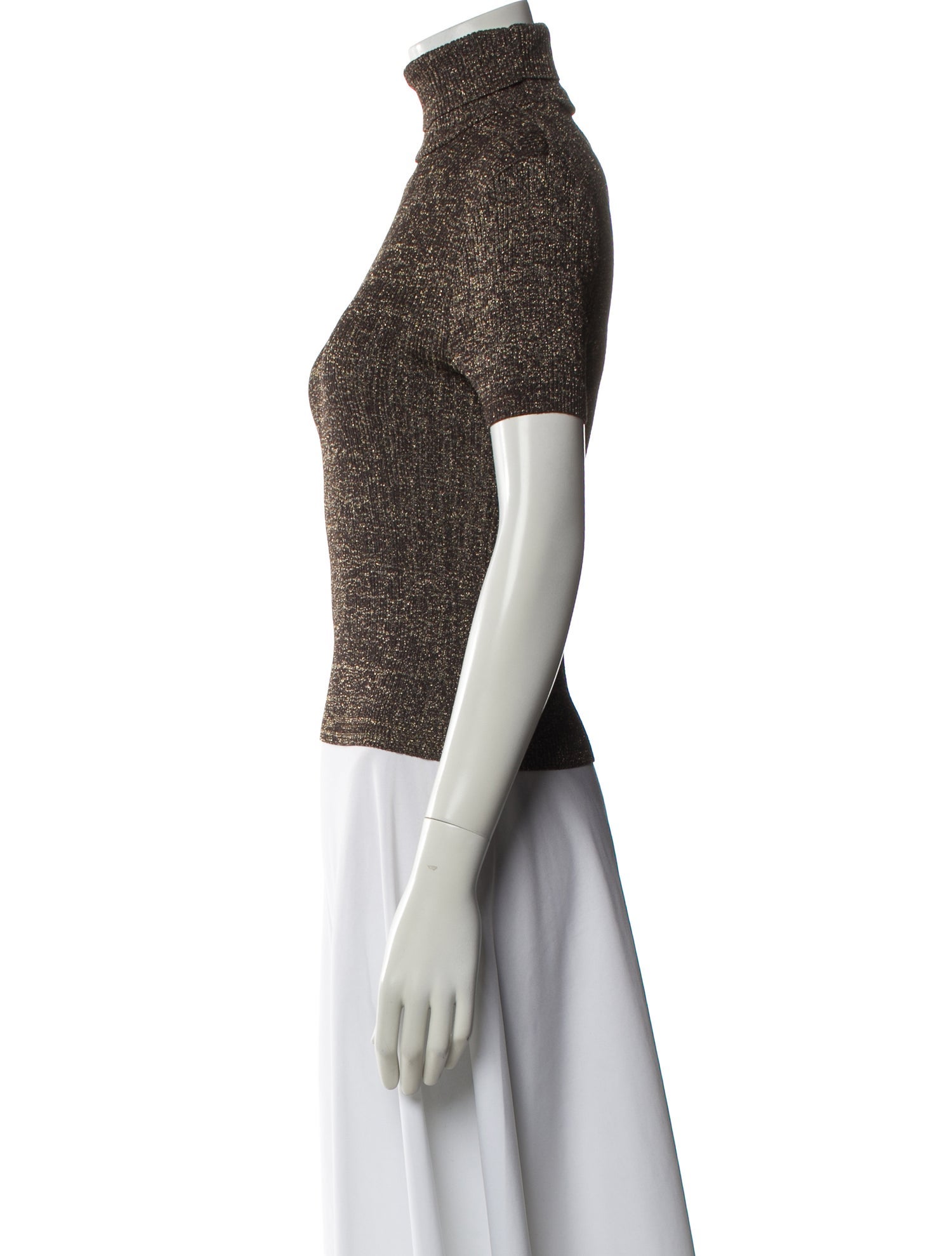 Barbara Bui Turtleneck Short Sleeve Top