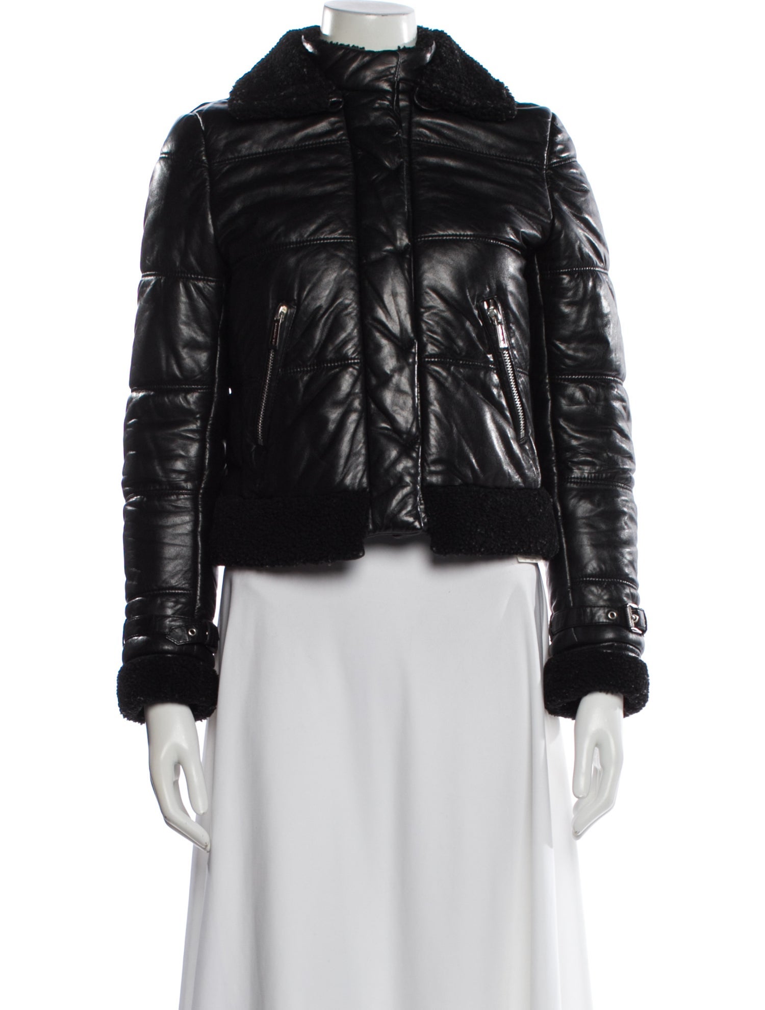 Barbara Bui Lambskin Biker Jacket