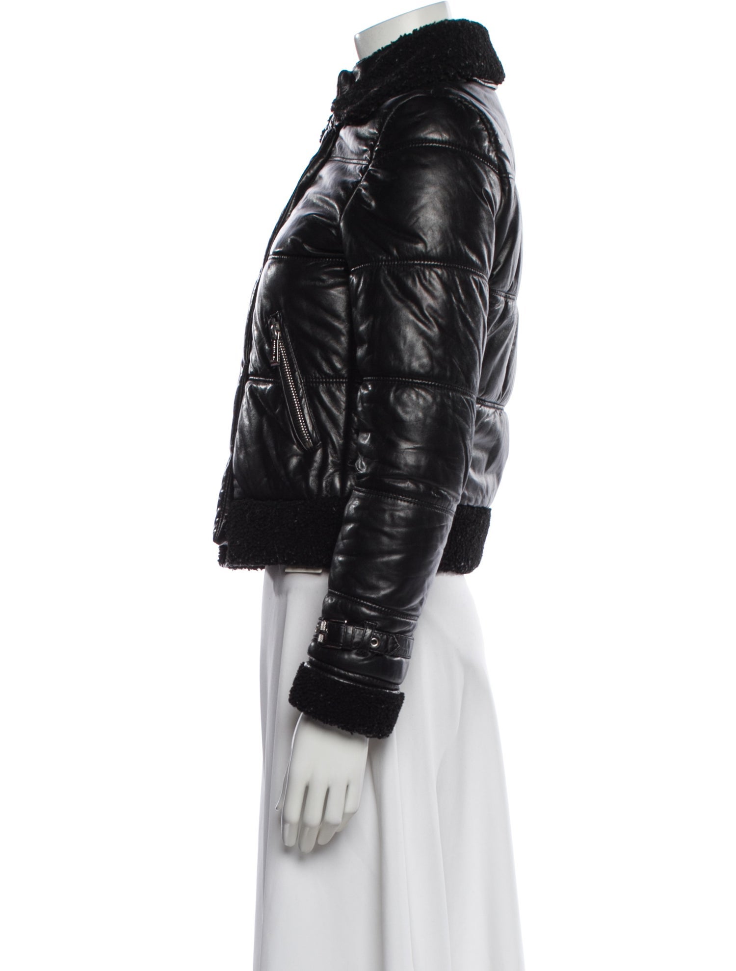 Barbara Bui Lambskin Biker Jacket