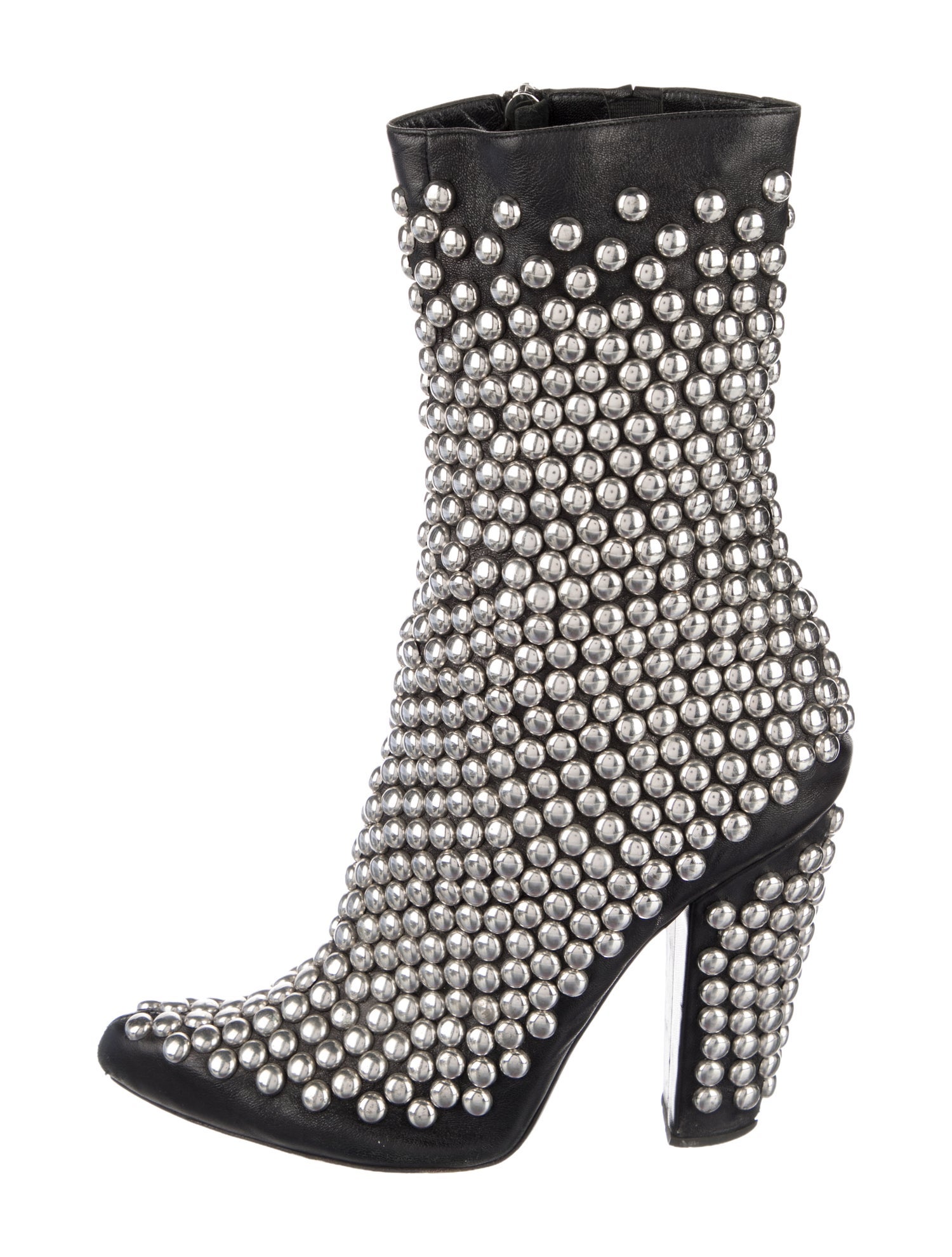 Barbara Bui Leather Patterned Sock Boots