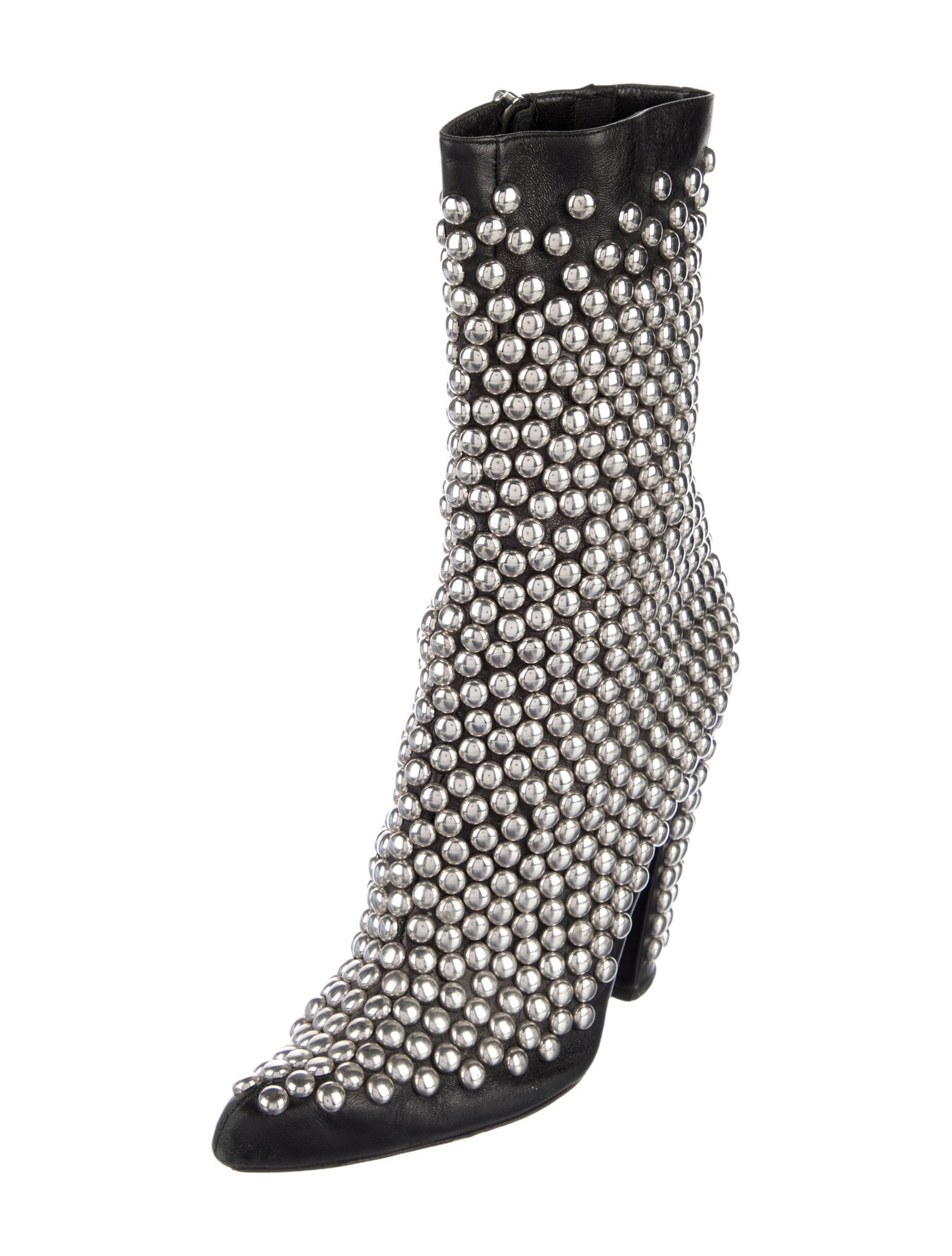 Barbara Bui Leather Patterned Sock Boots