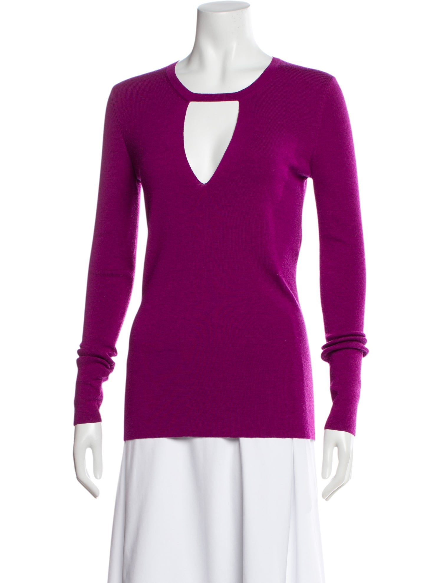 Barbara Bui Wool Plunge Neckline Top