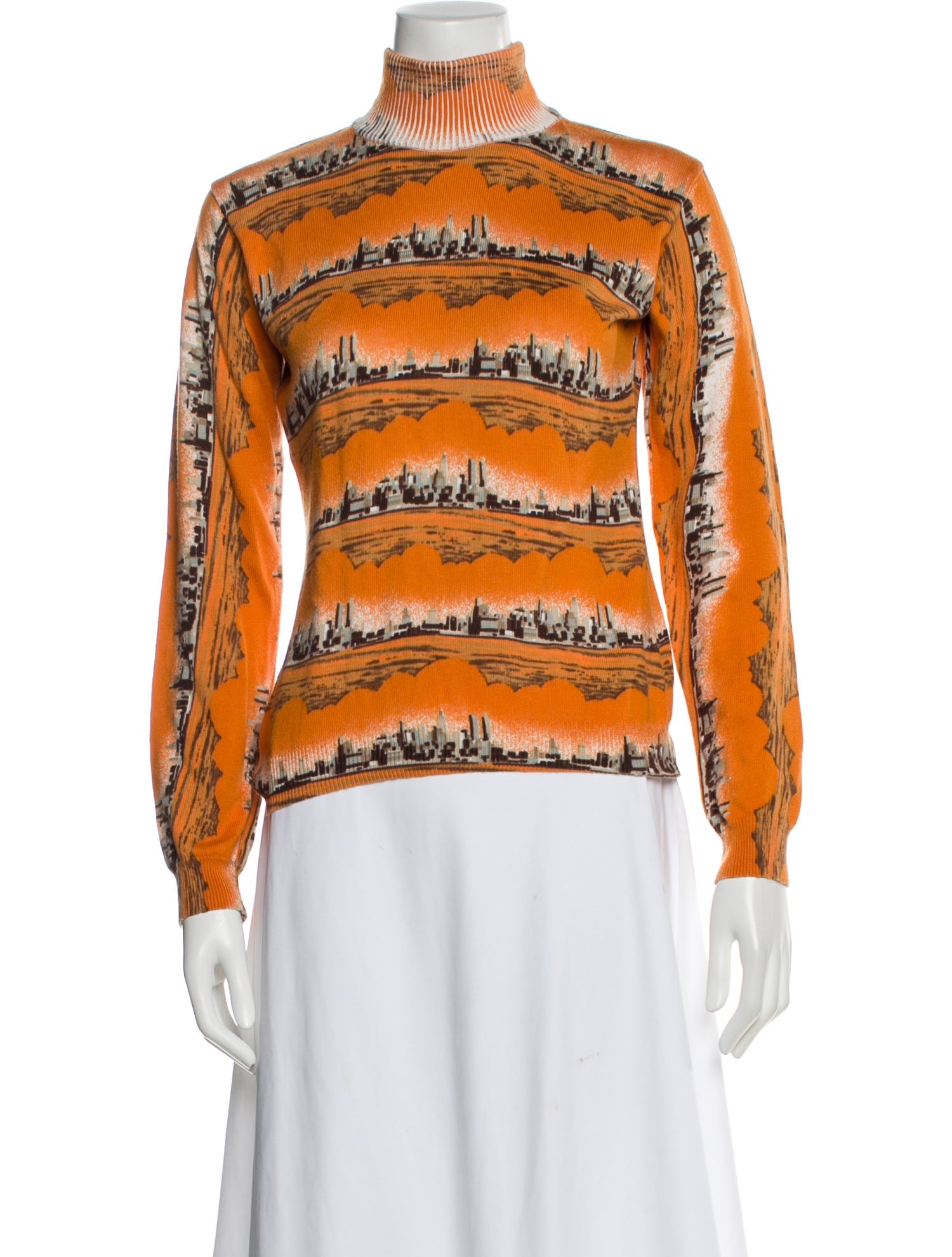 Barbara Bui Printed Turtleneck Sweater