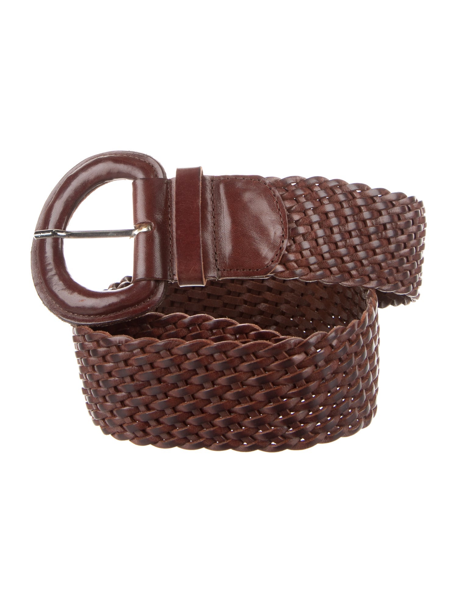 Barbara Bui Leather Braided Accents Belt