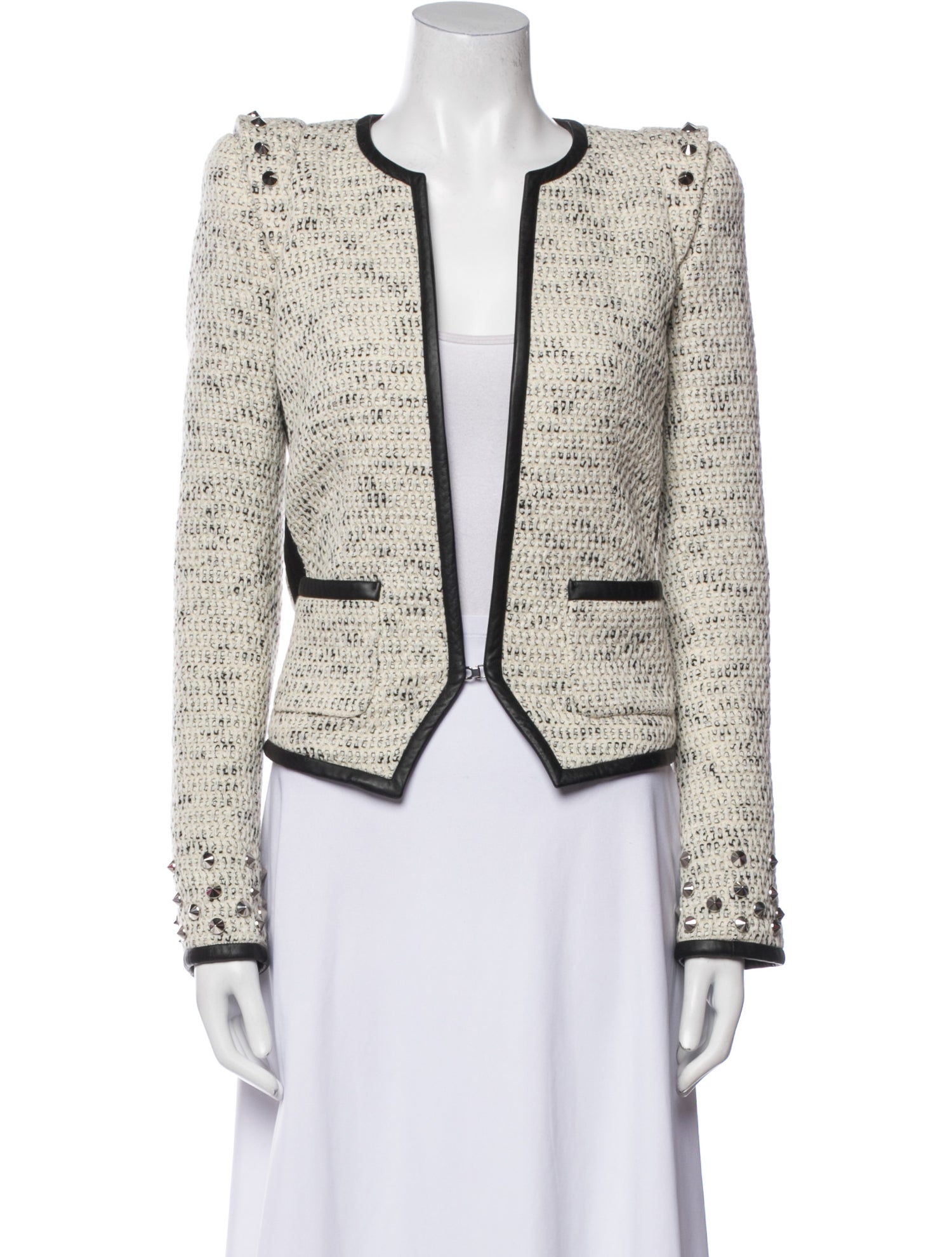 Barbara Bui Wool Tweed Pattern Evening Jacket
