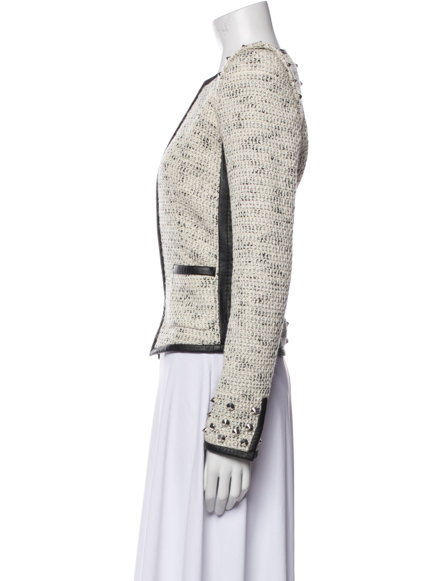 Barbara Bui Wool Tweed Pattern Evening Jacket