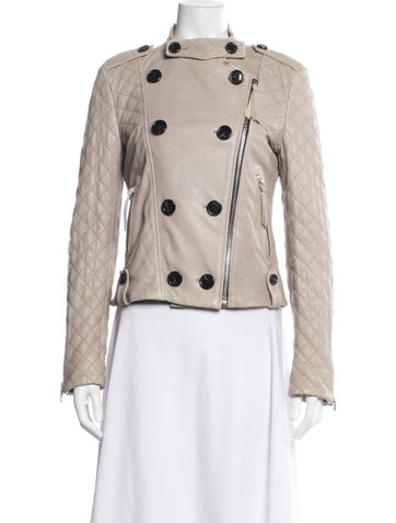 Pre-owned Barbara Bui Biker Jacket In Neutrals