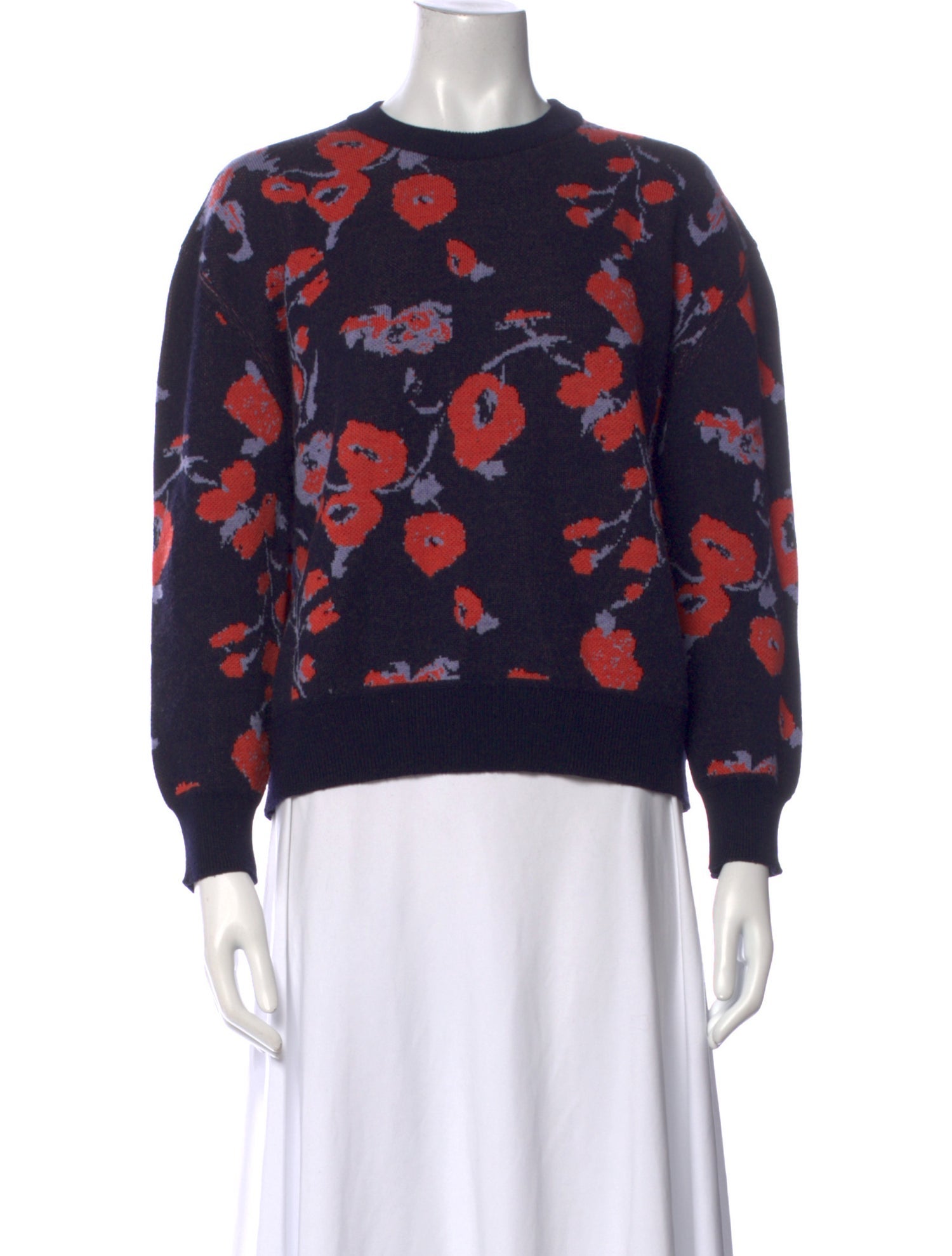 babaà Merino Wool Floral Print Sweatshirt