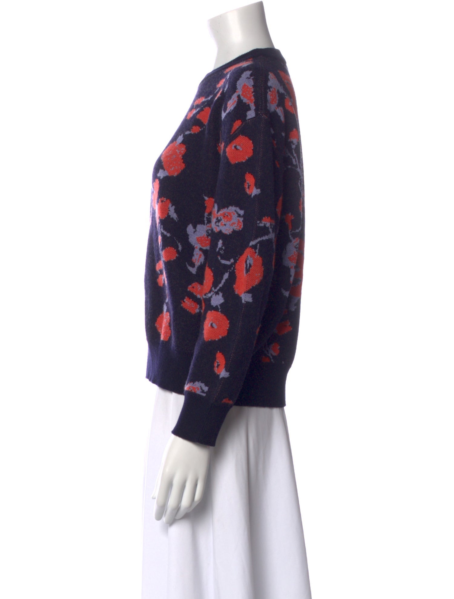 babaà Merino Wool Floral Print Sweatshirt