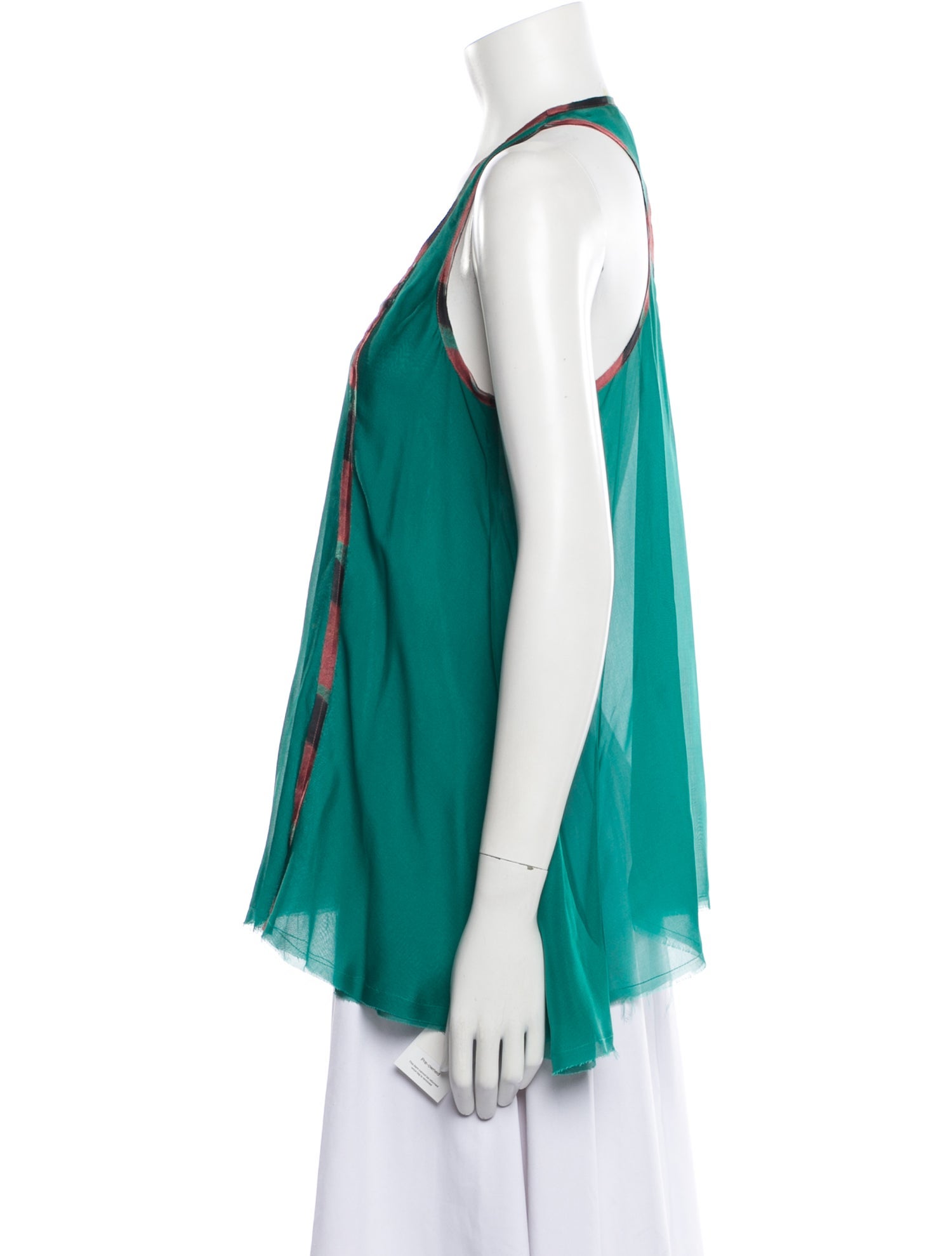 Babukhadia Silk Scoop Neck Top