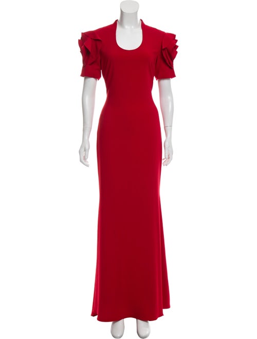 Badgley Mischka Short Sleeve Evening Dress