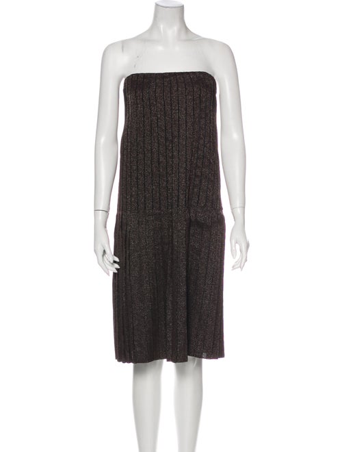 Badgley Mischka Strapless Mini Dress Brown