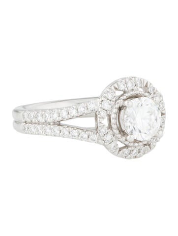 Badgley Mischka Cocktail Ring 14K 1.08ctw Diamond Engagement 5.75