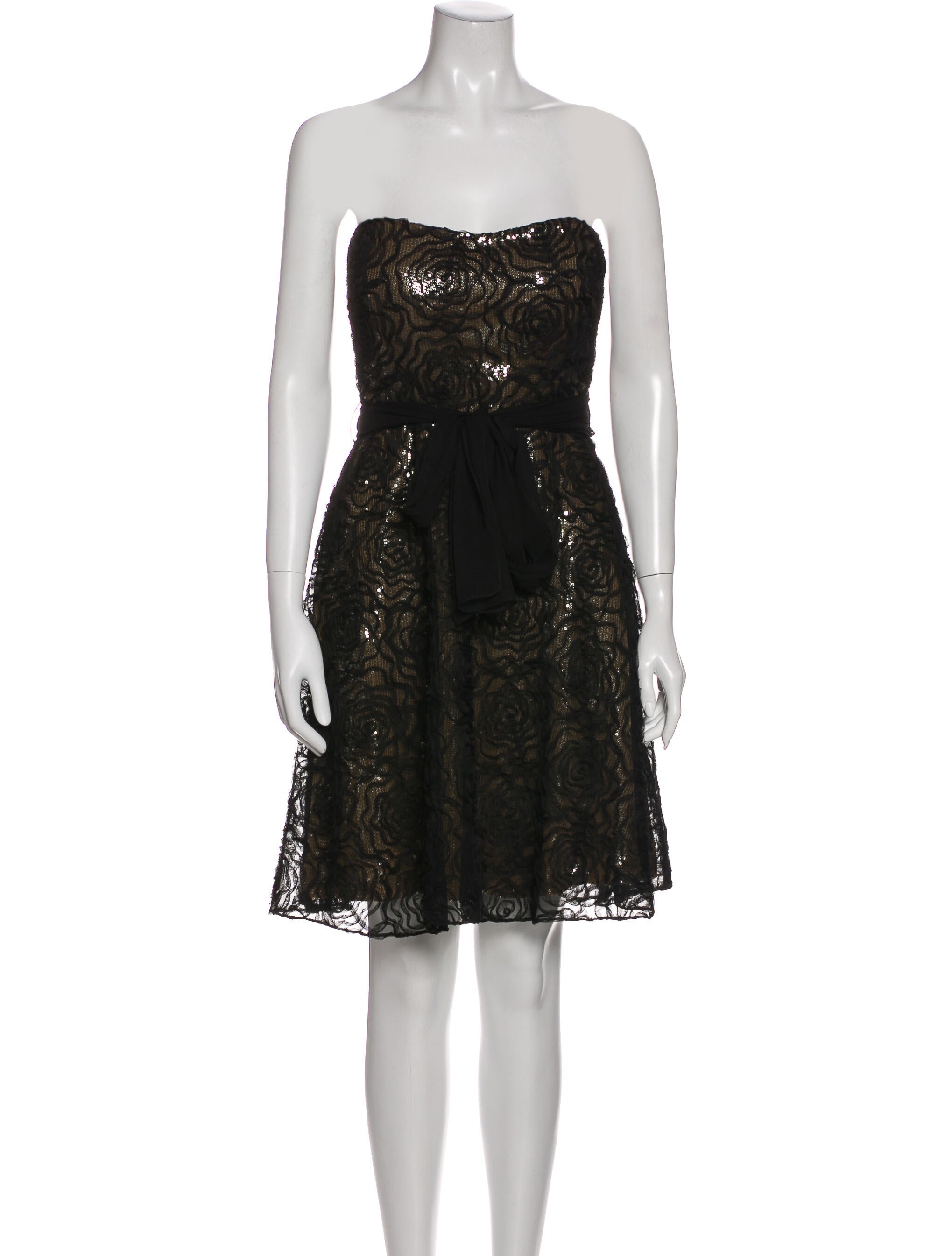 Badgley Mischka Strapless Mini Dress
