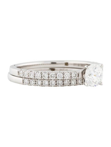 Badgley Mischka Wedding Set 14K 1.00ctw Diamond 6.75