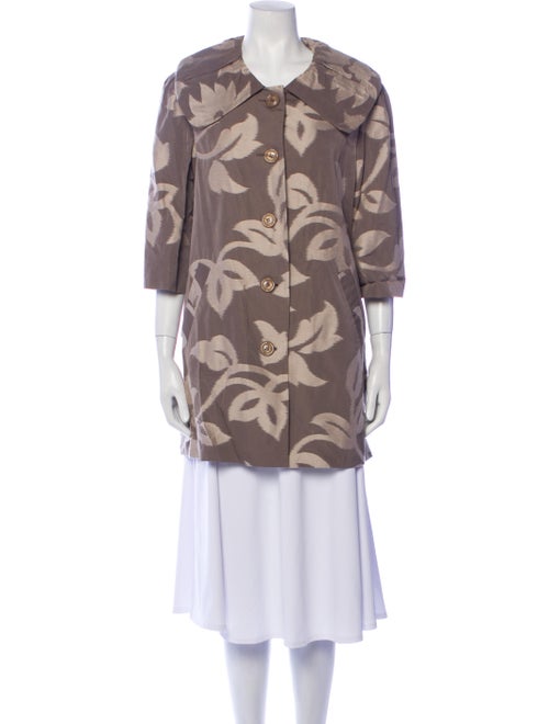 Badgley Mischka Floral Print Coat