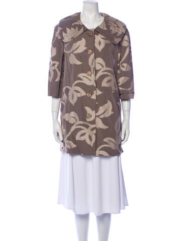 Badgley Mischka Coats Floral Print Coat M