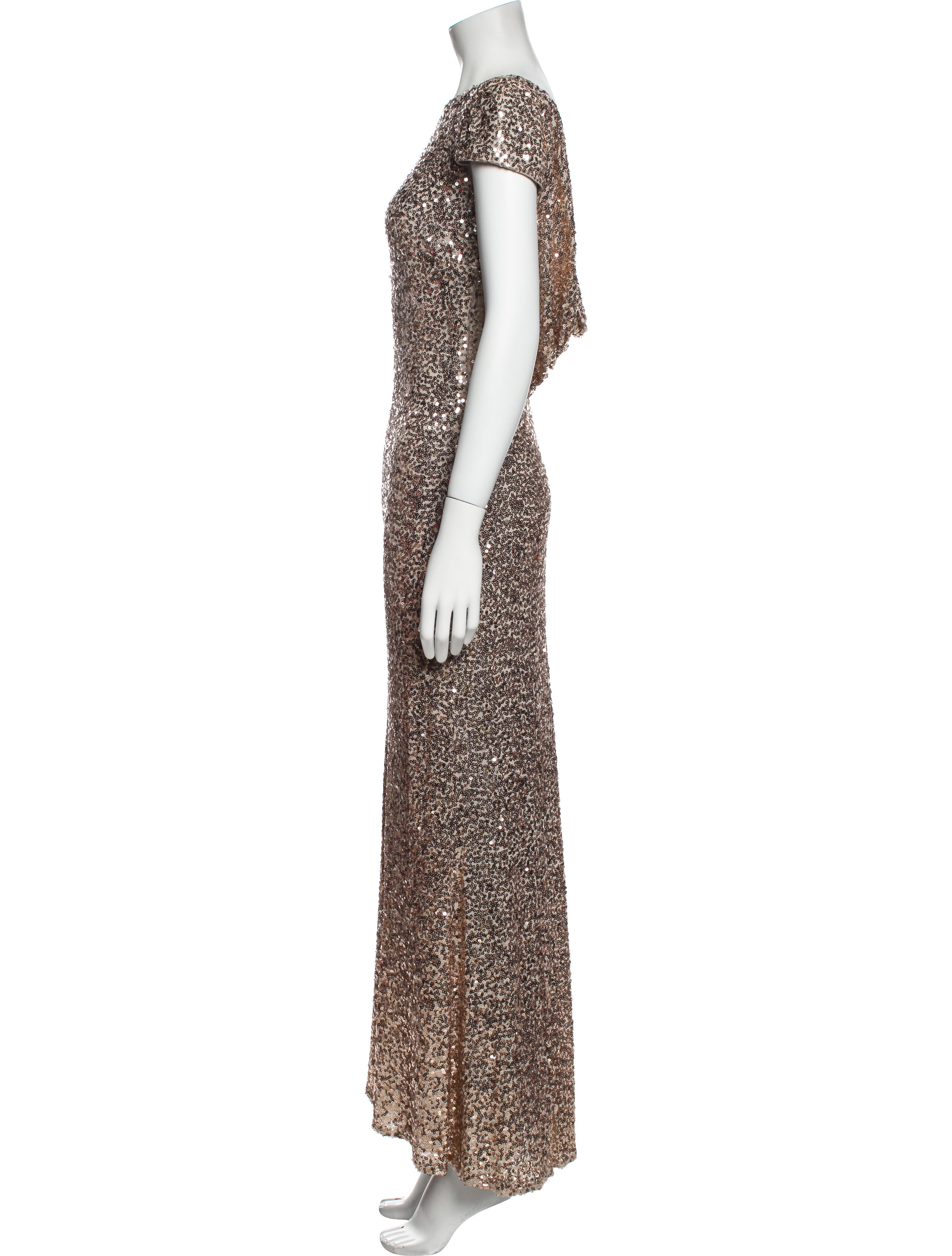 Badgley Mischka EG4094 Fitted Long Sleeve Formal Dress