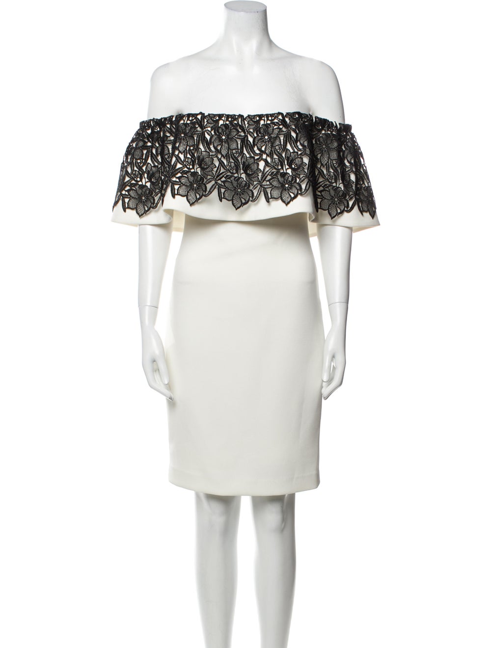 Badgley Mischka Off-The-Shoulder Mini Dress - image 1