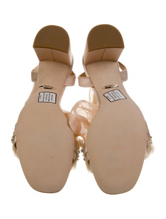 Badgley Mischka Satin Printed Slingback Sandals