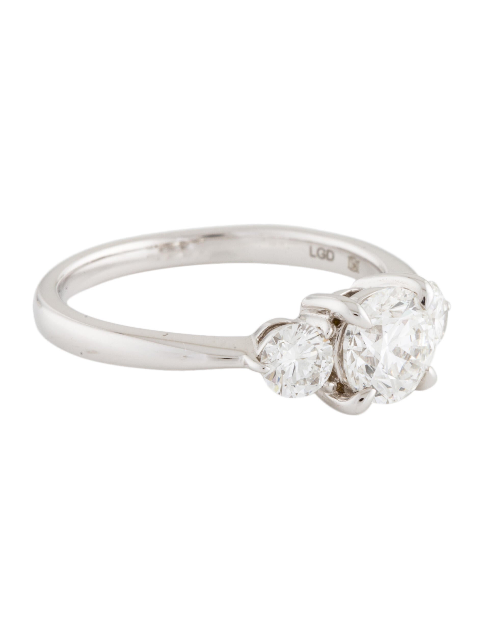 Badgley Mischka 14K 1.05ct Lab-Grown Diamond 3-Stone Engagement Ring